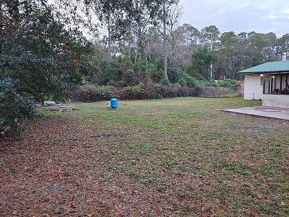 Backyard facing toward creek