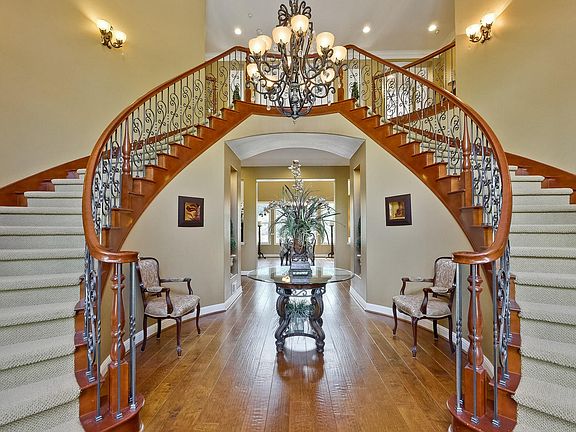 Detailed ironwork staircase