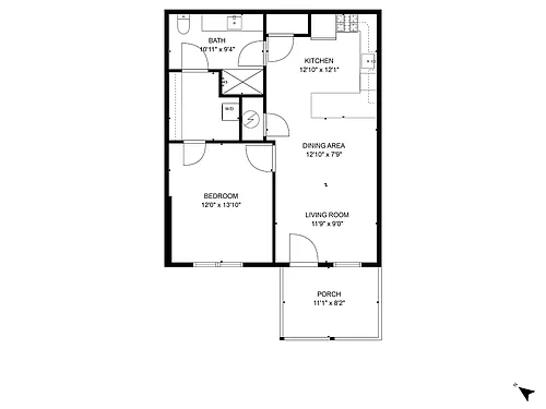 Floor plan large one bedroom