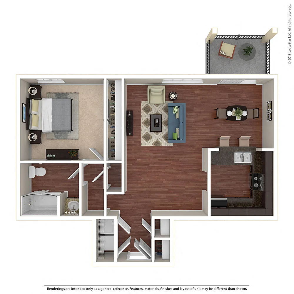 Floor plan 1BR/1BA C