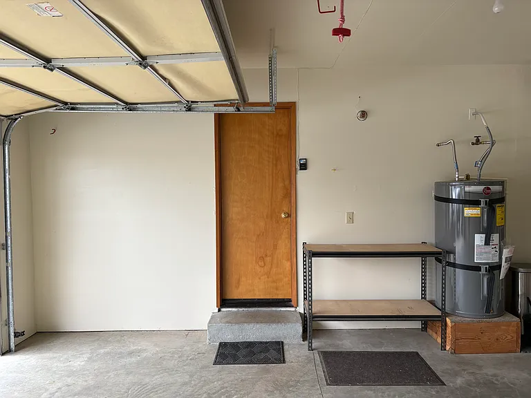 garage entry into the house.