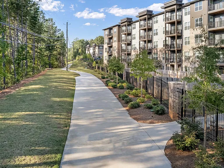 Stroll through tree-lined paths right outside your front door