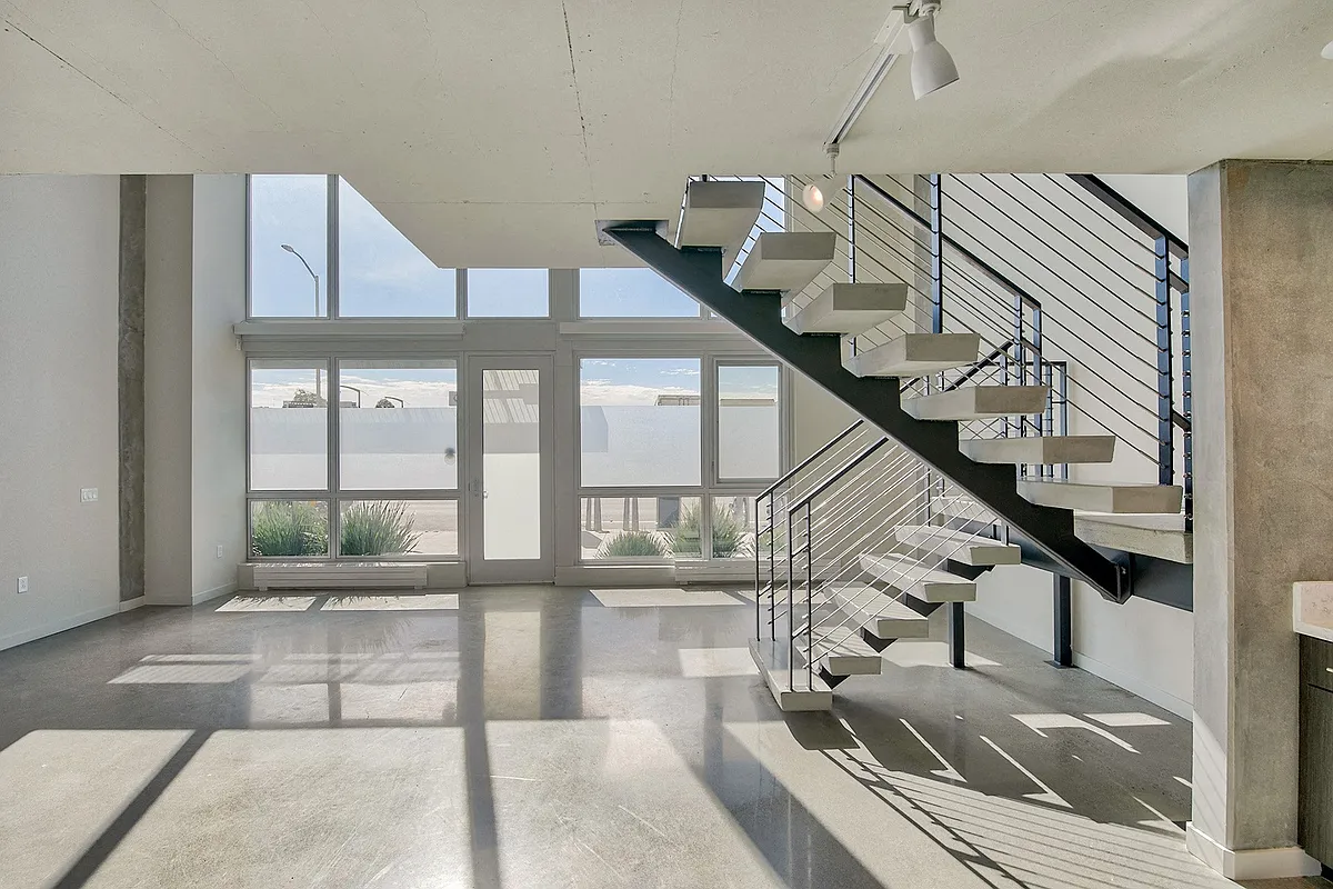 Select townhomes feature concrete floors - Windsor at Dogpatch