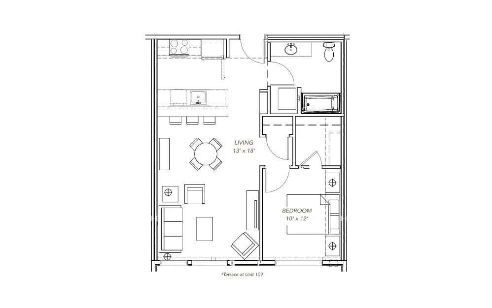 Floor plan GLV - 1x1 - B8