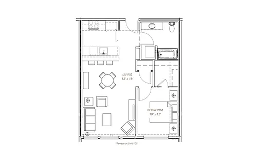 Floor plan GLV - 1x1 - B8