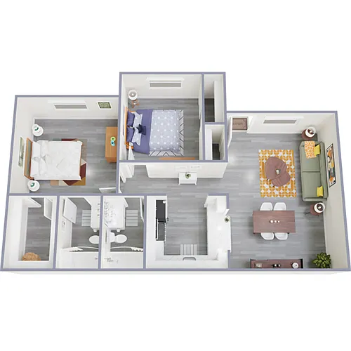 Floor plan 2 Bedroom 2 Bathroom