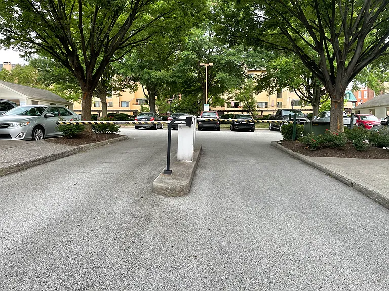 Gated parking lot
