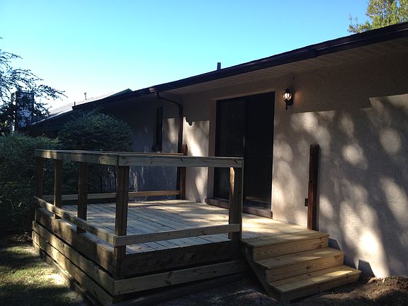 Rear of house with new deck