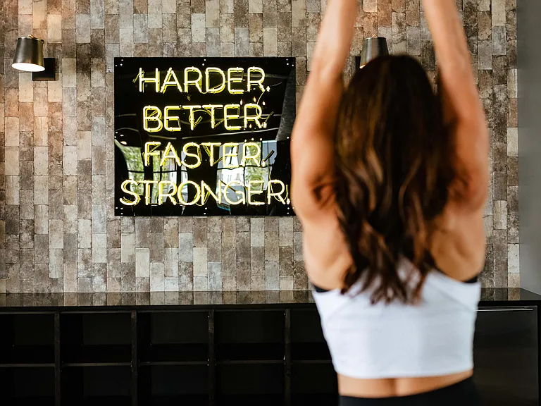 Fitness studio with yoga classes