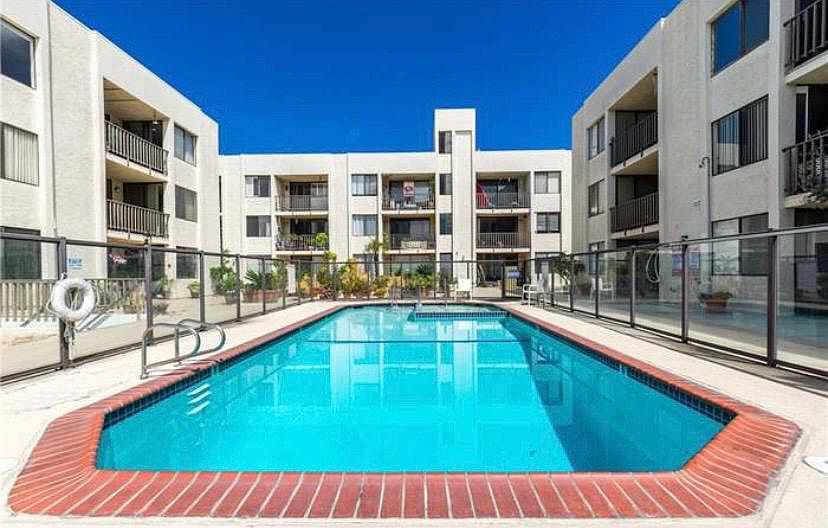 Pool just outside units patio