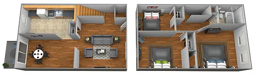 Floor plan 3 Bedroom 1 Bath