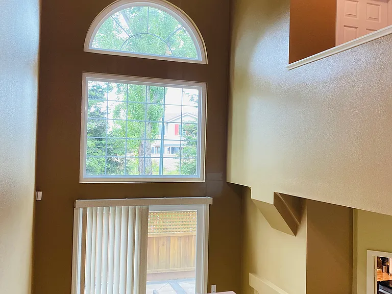 High Cathedral Ceiling in Living Room