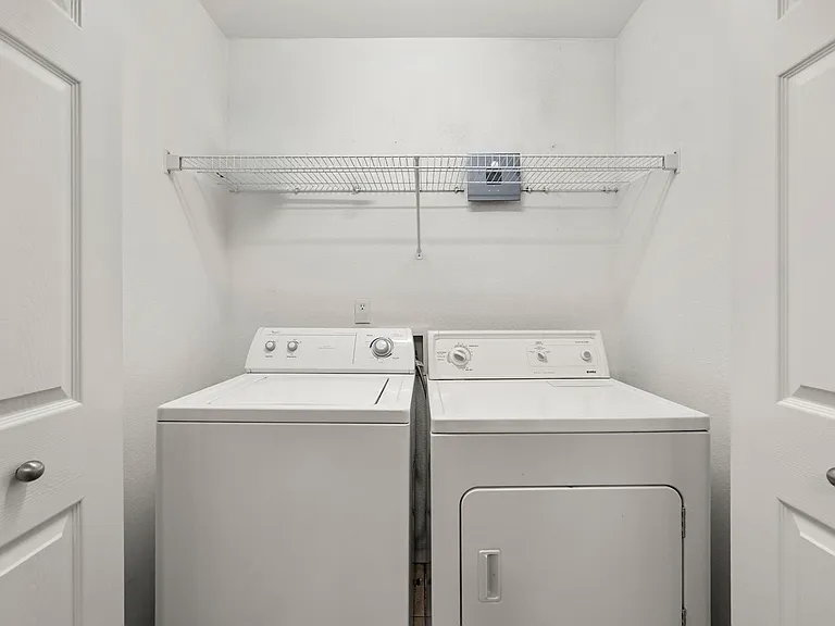 Washer and dryer included.