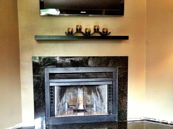Living room fireplace