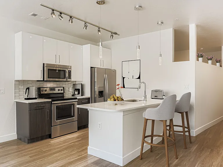 Plan A3: Modern kitchen with stainless appliances