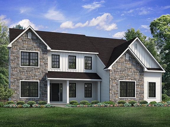 Farmhouse Elevation - Side Entry Garage