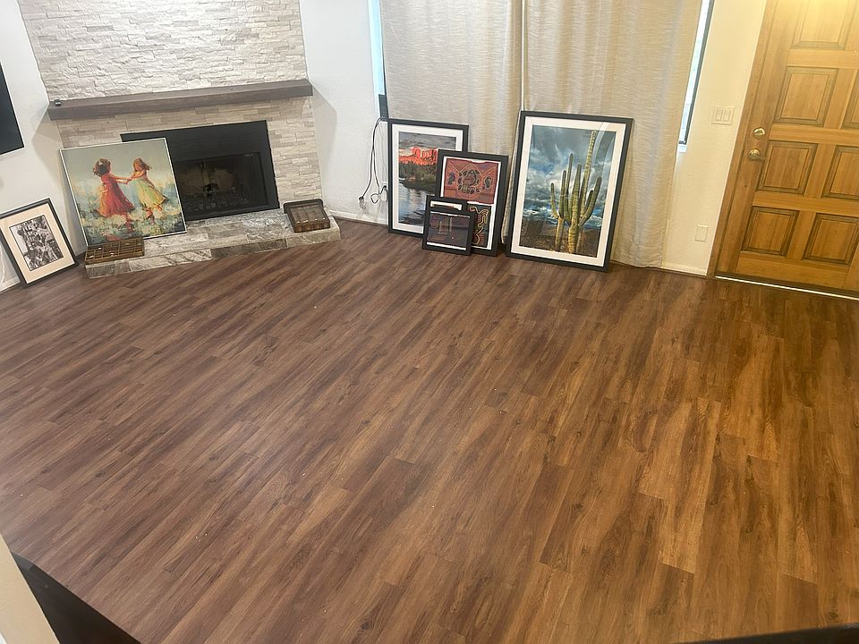 Living room, new vinyl plank flooring