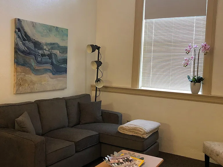 Living room in a ground floor apartment