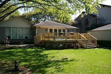 Backyard with new 400 sq ft deck