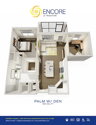 Floor plan Palm with Den