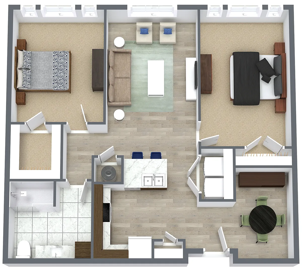 Floor plan Two Bedroom