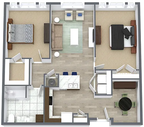 Floor plan Two Bedroom