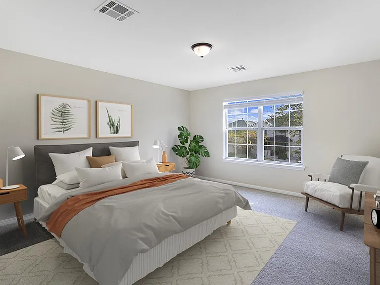 Bedroom 2. This image shows a virtually furnished space. Bedrooms come unfurnished.
