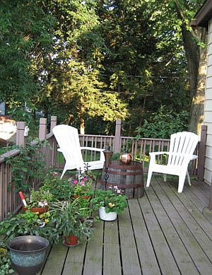 back garden deck