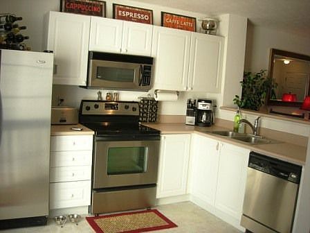 Stainless steel appliances.