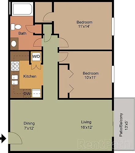 Floor plan 2b1 - Aruba