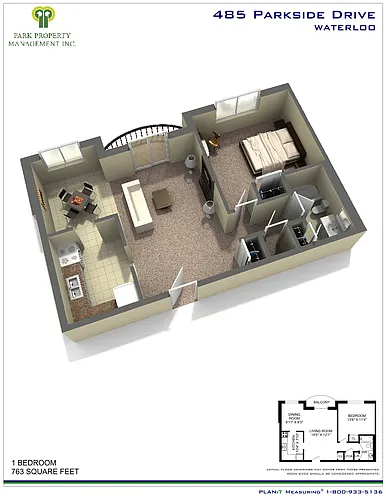 Floor plan One Bedroom Apartment