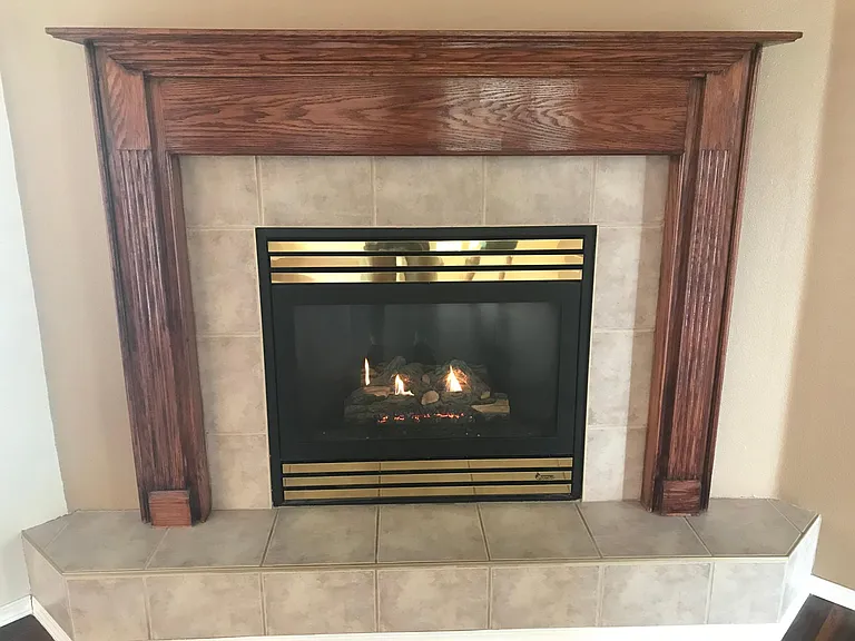 One switch turns fire on, another turns on fan to bring ambiance and heat to your home!
