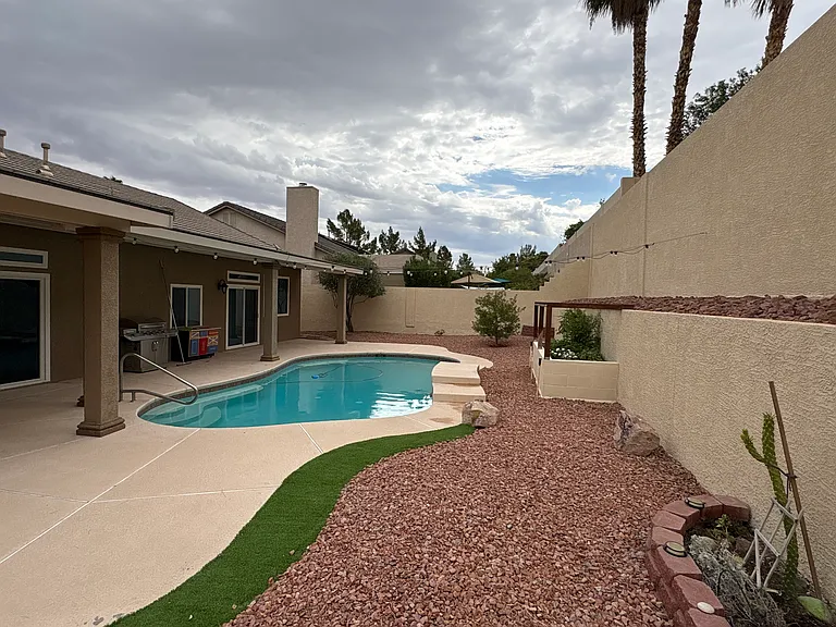 Yard view looking east