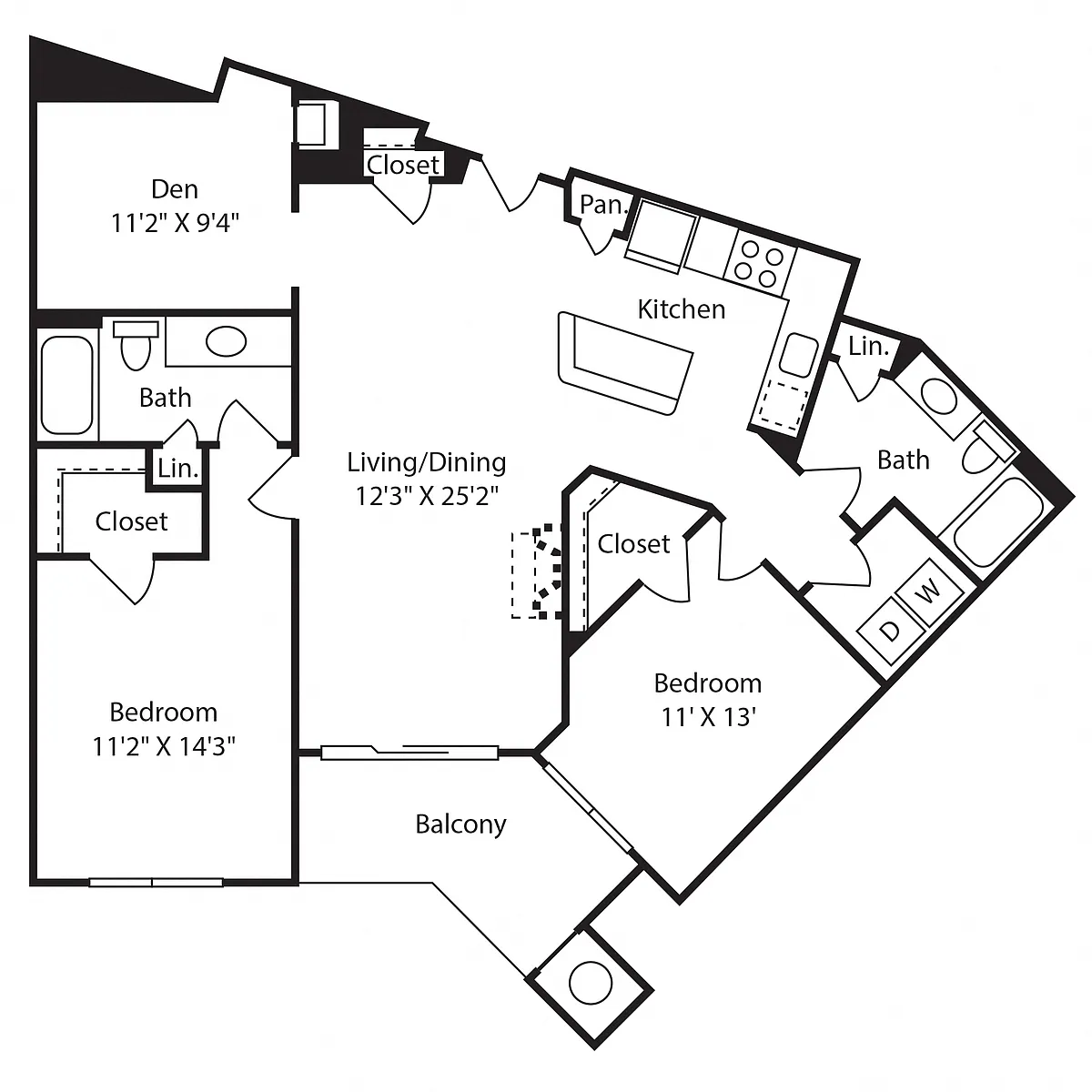 Floor plan 2G/2H