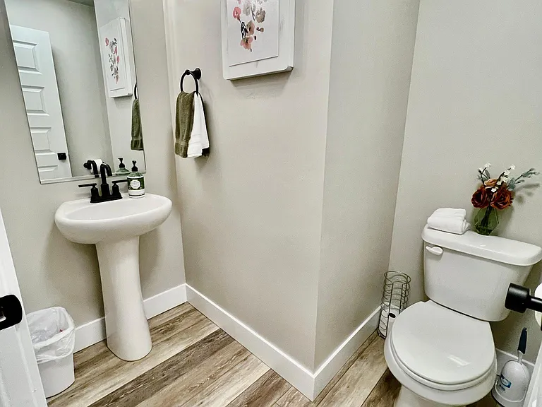 a half bath on the main floor.