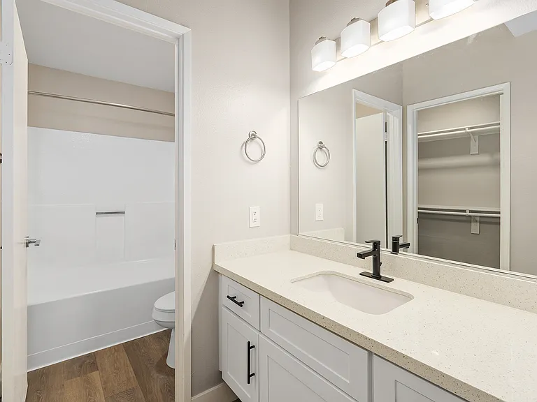 Bright and thoughtfully-designed bathrooms made for daily ease.