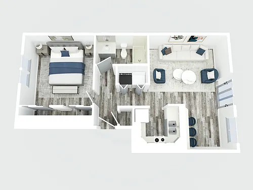 Floor plan 1X1 A