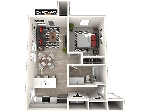 Floor plan 1X1 A