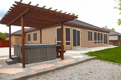 Backyard with Hot Tub