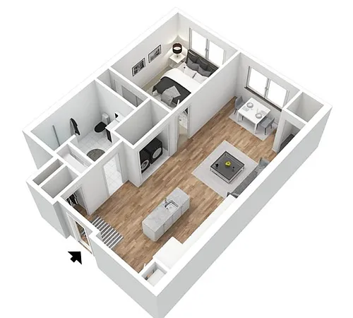 Floor plan One Bed