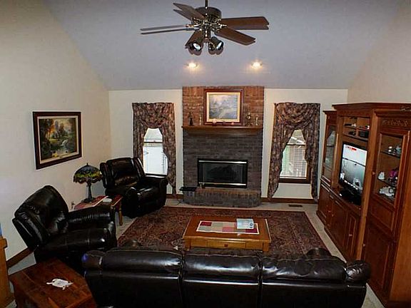 Family room with fireplace