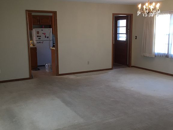 looking across living/dining