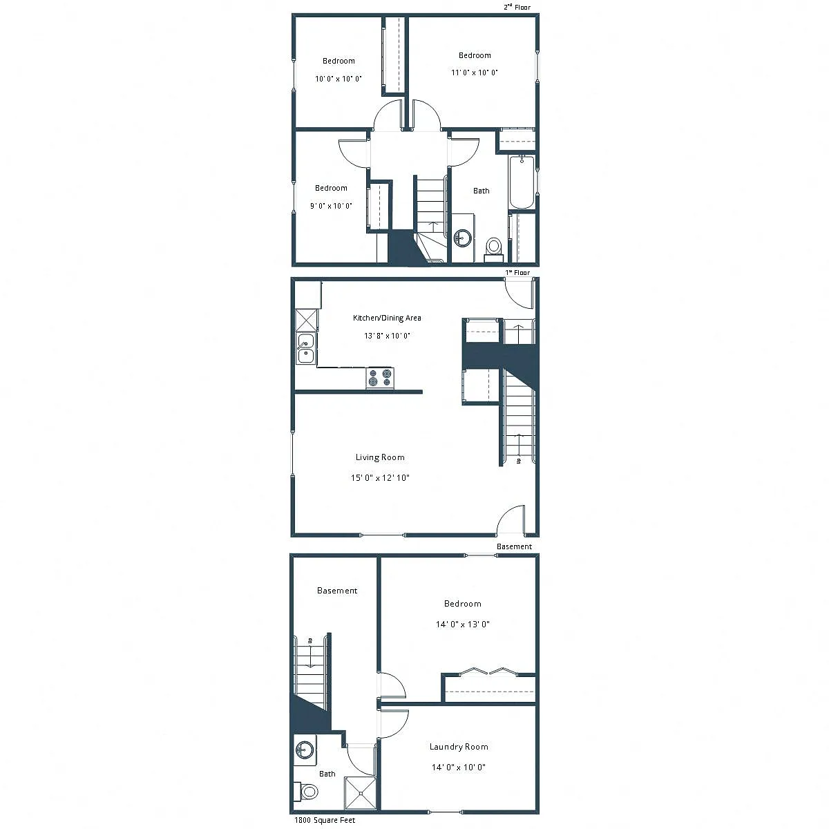 Floor plan Four Bedroom 4175A