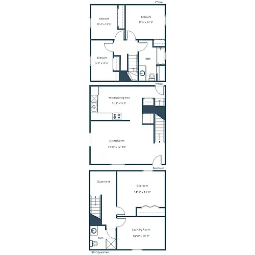 Floor plan Four Bedroom 4175A