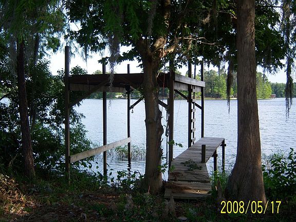 view of lake from deck