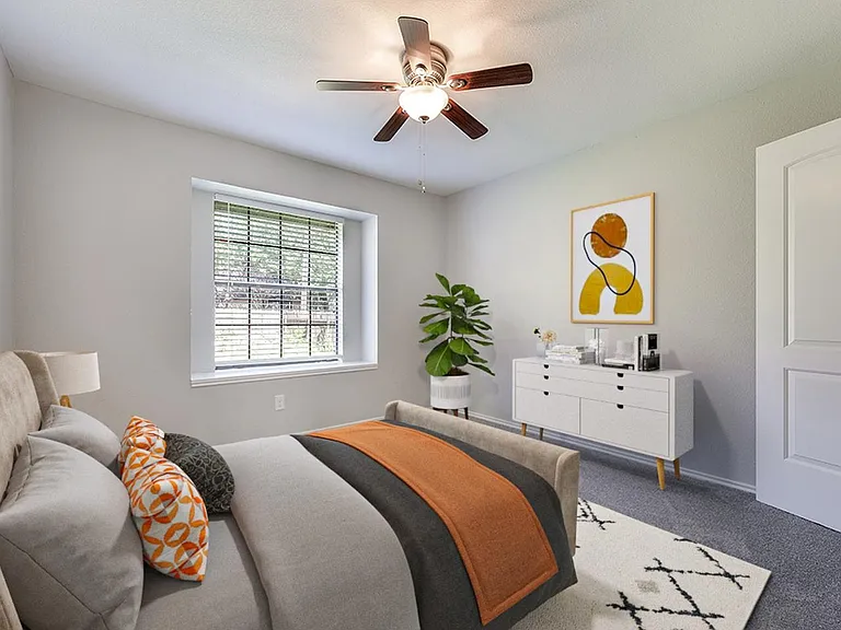 Bedroom 4. This image shows a virtually furnished space. Bedrooms come unfurnished.