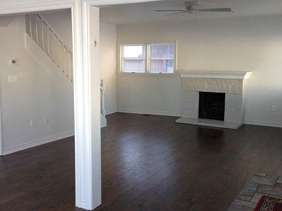 gas log fireplace in front living space