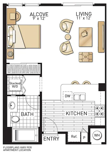 Floor plan Tesoro - Studios