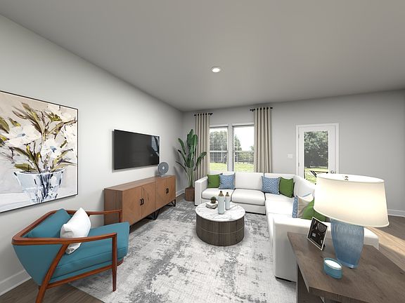 Spend family nights in the spacious great room.