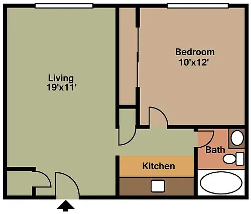 Floor plan 1 Bedroom